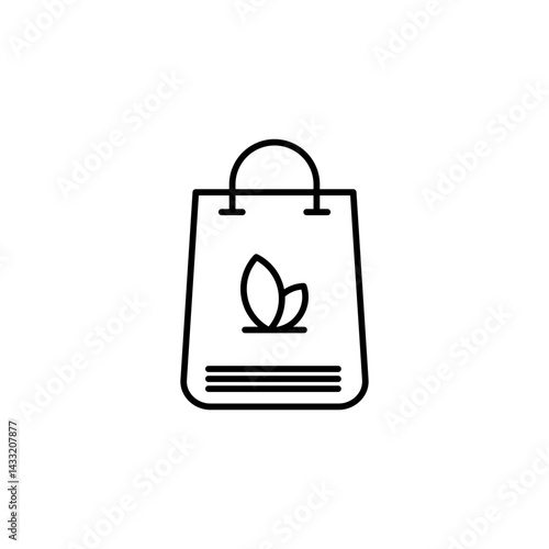 Eco bag icon vector illustration web design element