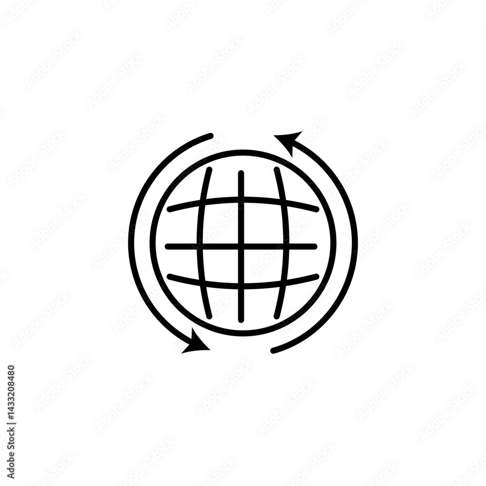 Global distribution icon vector illustration web design element Global distribution icon vector illustration web design element
