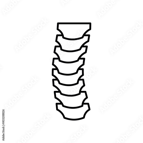 Human spine icon vector illustration web design element