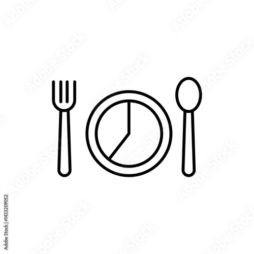Intermittent fasting icon vector illustration web design element