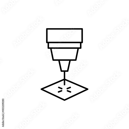 Laser machine icon vector illustration web design element