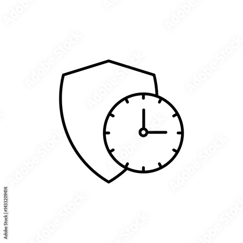 Long term protection icon vector illustration web design element