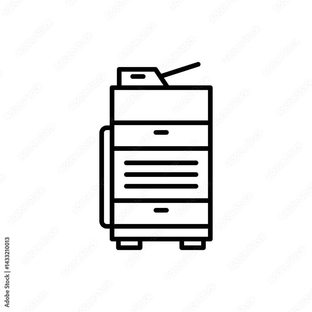 Office printer icon vector illustration web design element Office printer icon vector illustration web design element