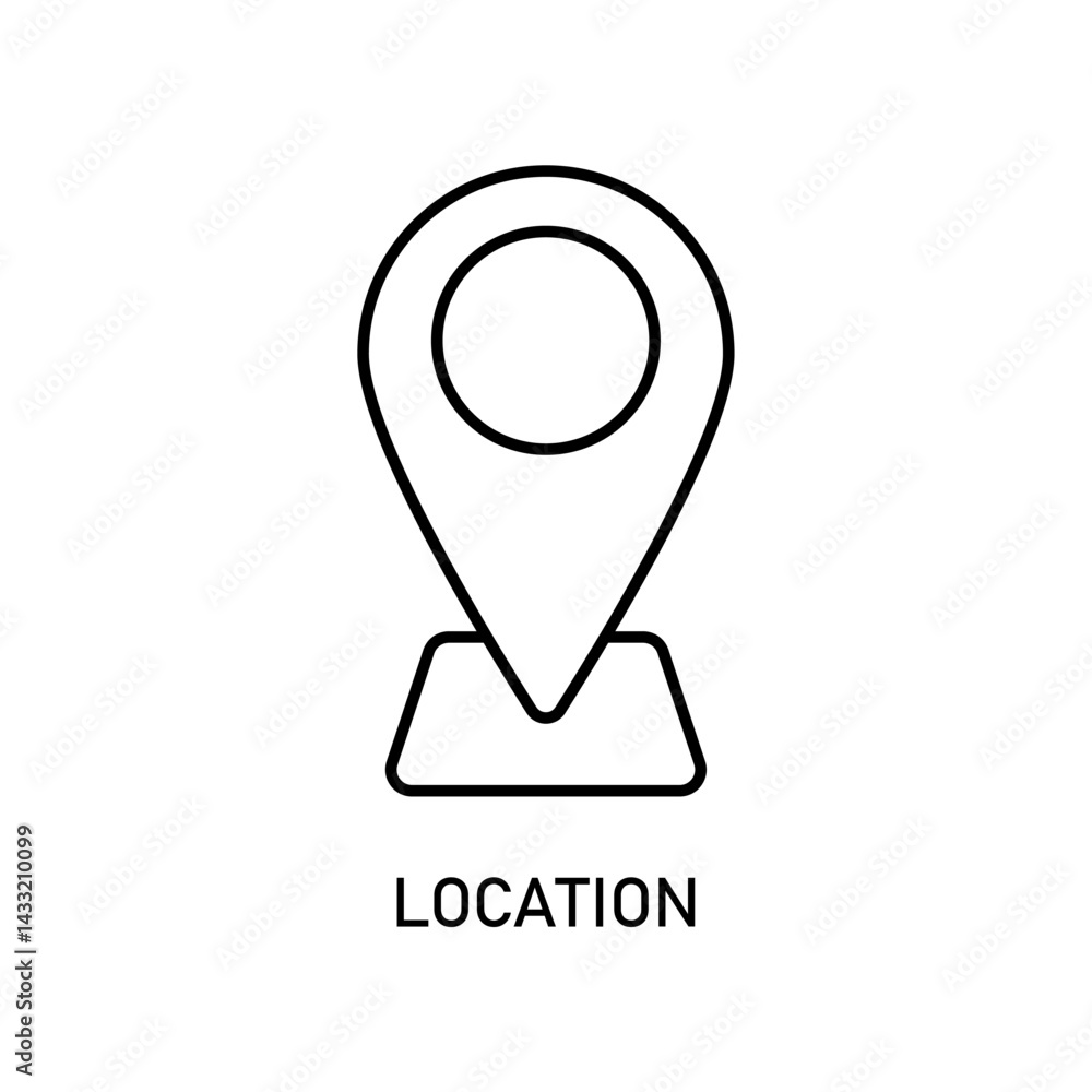 Icon a location, isolated against a clean background. Icon a location, isolated against a clean background.