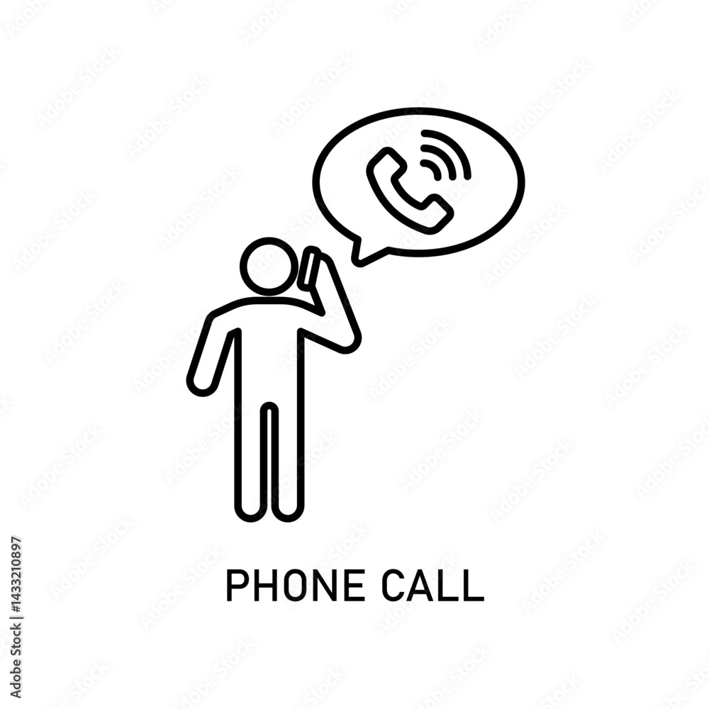 Icon a phone call, isolated against a clean background. Icon a phone call, isolated against a clean background.