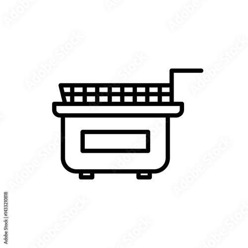 Restaurant deep fryer icon vector illustration web design element