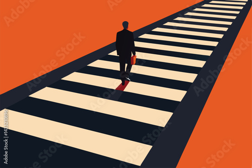 man walking on the stairs