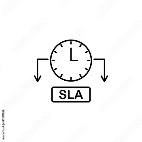 SLA icon vector illustration web design element