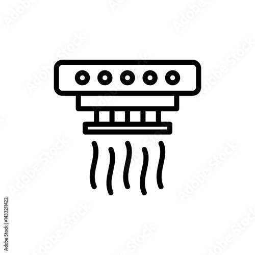 Smoke detector icon vector illustration web design element