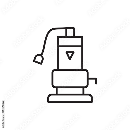 Sump pump icon vector illustration web design element