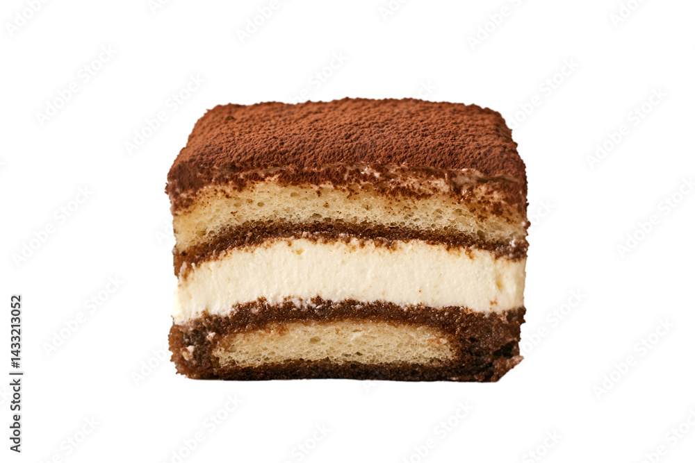 Delicious Tiramisu Dessert Layers of Cake Cream Cocoa Powder Delicious Tiramisu Dessert Layers of Cake Cream Cocoa Powder