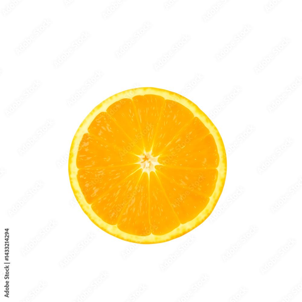 slice of orange isolated on transparent background slice of orange isolated on transparent background