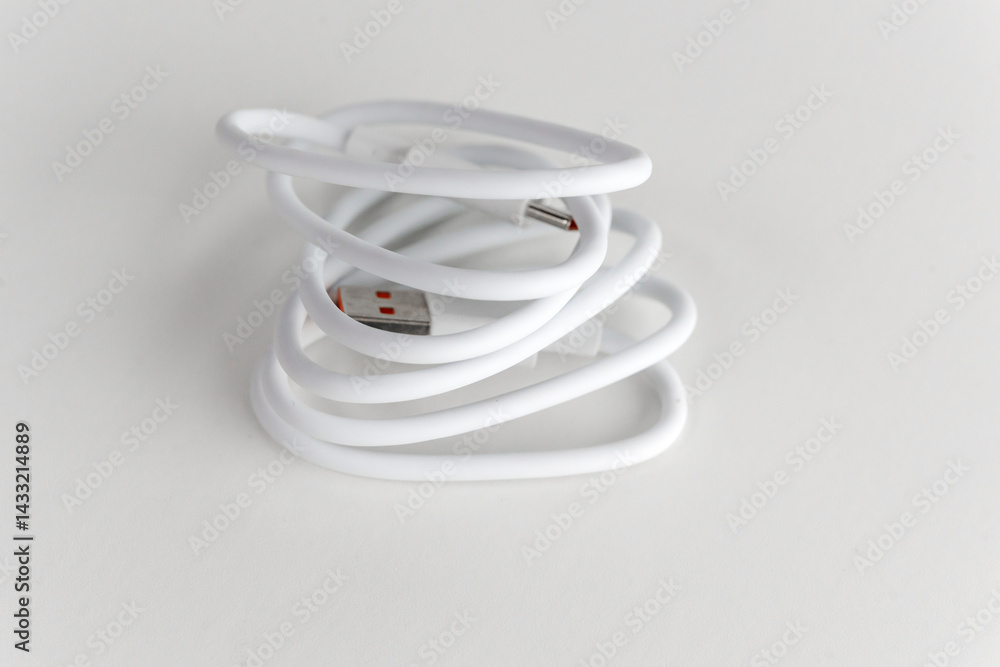 Charging cable for mobile devices with support for fast charging, USB Type-C