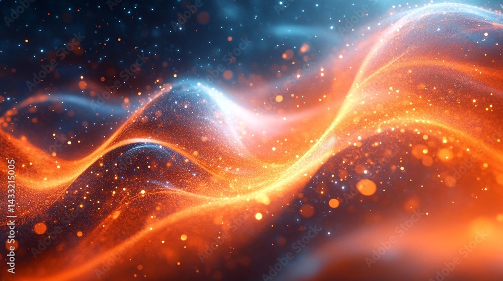 Obraz premium flowing visual loop animating over a soft blur background