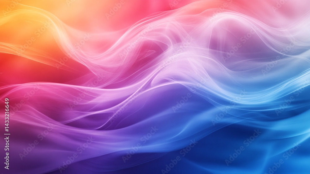 flowing visual loop animating over a colorful mist background flowing visual loop animating over a colorful mist background