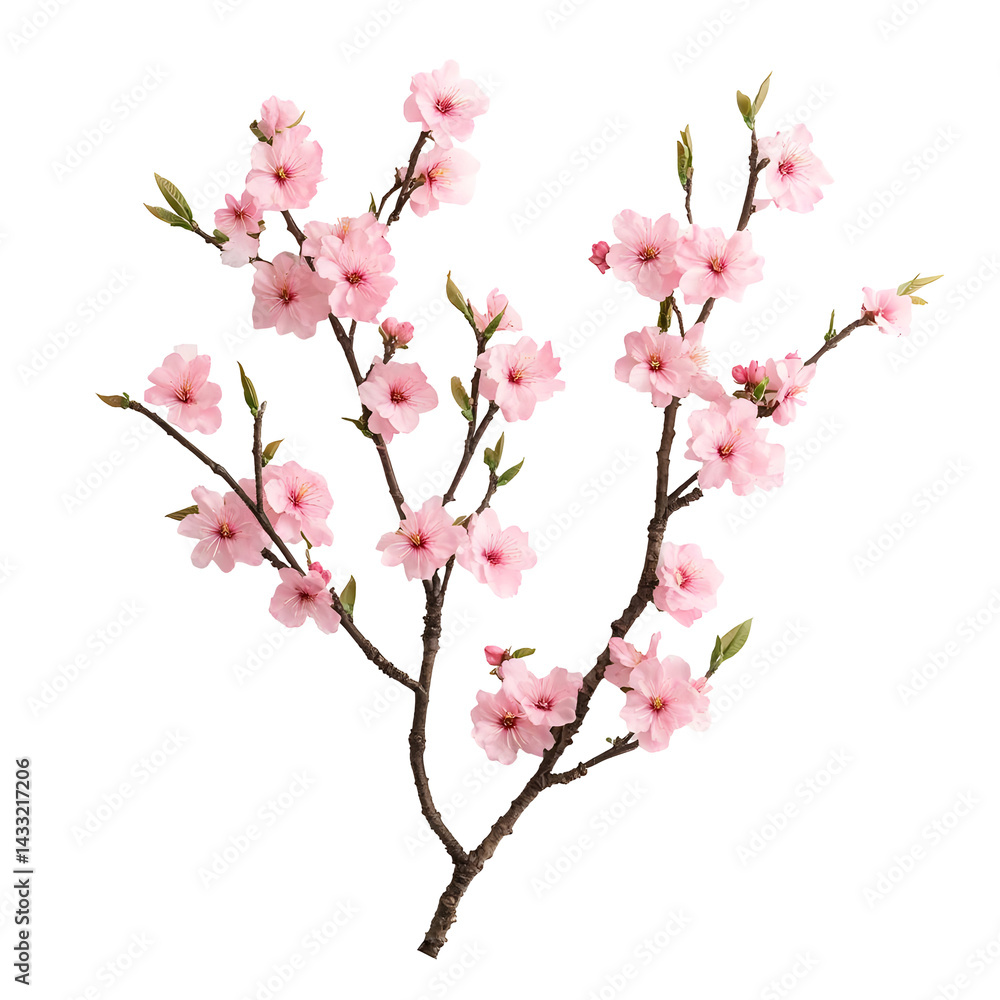 Delicate Pink Blossoms on Branches Against a Stark Black Backdrop Revealing Subtlety Delicate Pink Blossoms on Branches Against a Stark Black Backdrop Revealing Subtlety