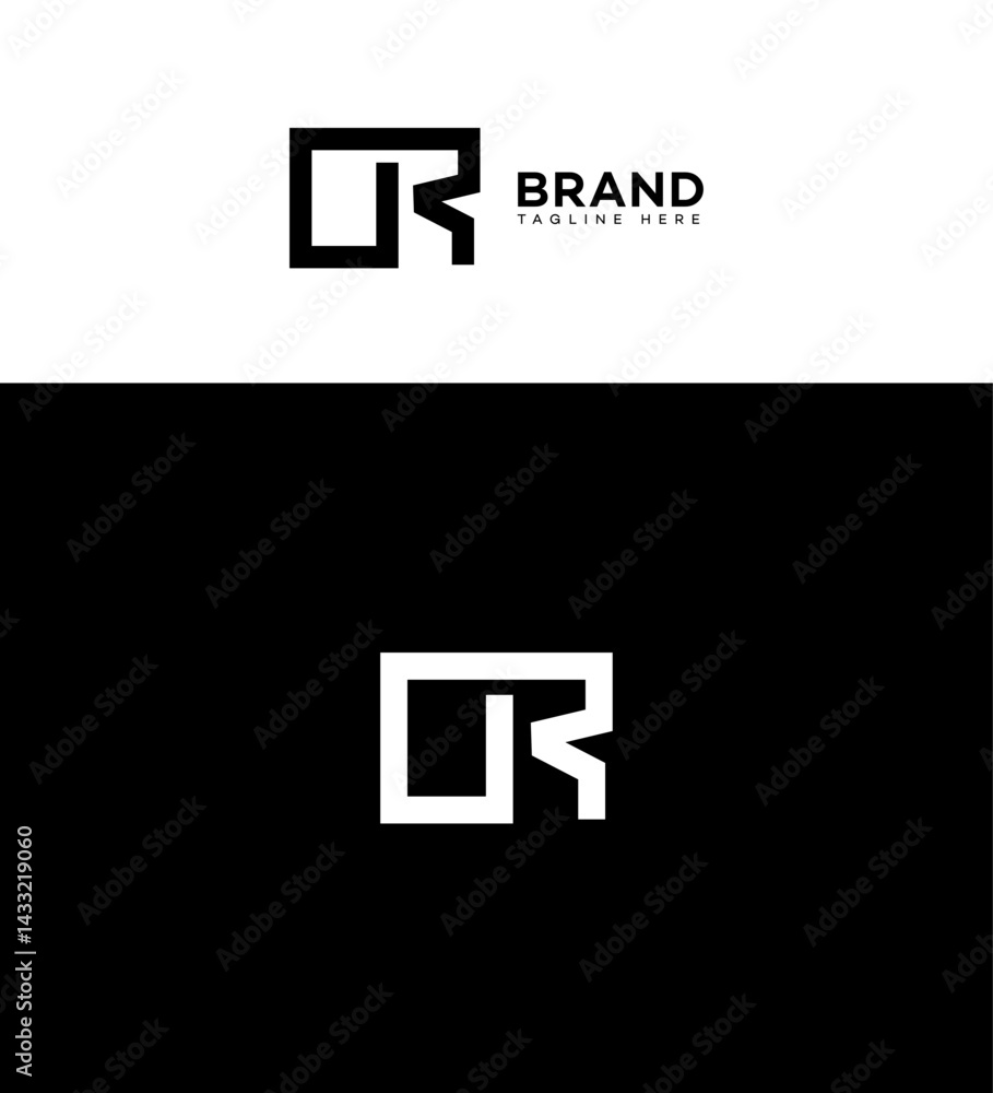 Fototapeta premium Modern Minimalist OR Letter Logo Design Brand Identity