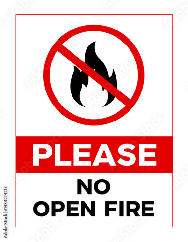 please no open fire sign.