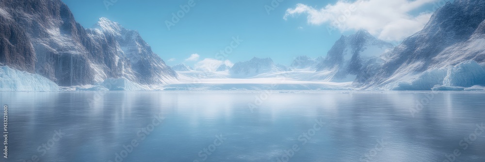 Fototapeta premium Glacial Landscape Serenity