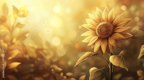 Golden sunflower in a sunlit field (1)
