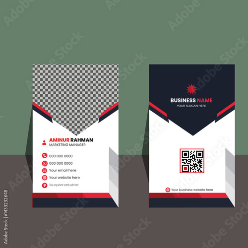 branding promotional origami business card modern corporate design template ready for marketing