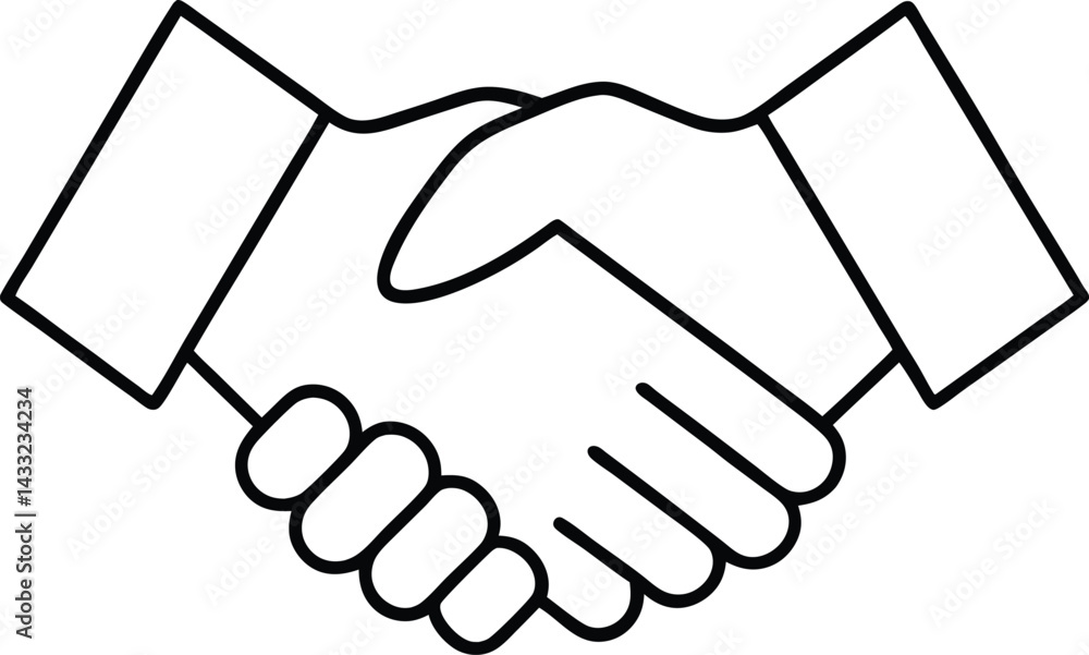 handshake isolated on white background handshake isolated on white background