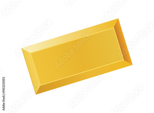 Gold bar stack icon in flat style. Golden ingot vector illustration on isolated background. Financial treasure sign business concept.