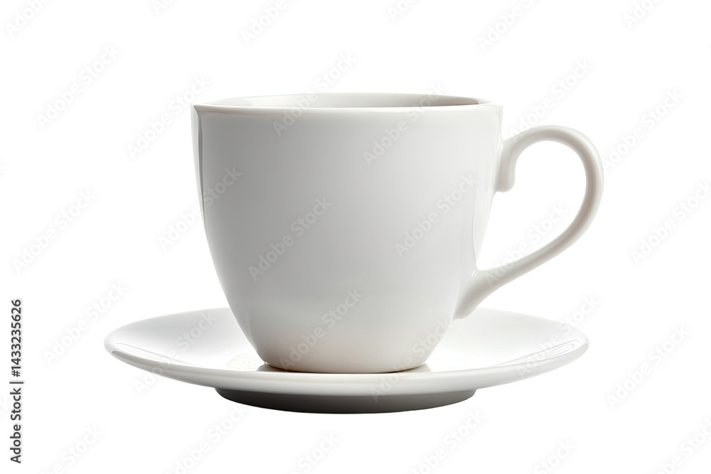 Plain White Coffee Cup and Saucer Plain White Coffee Cup and Saucer
