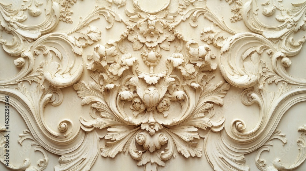 Baroque Wallpaper Background with Intricate Designs Baroque Wallpaper Background with Intricate Designs