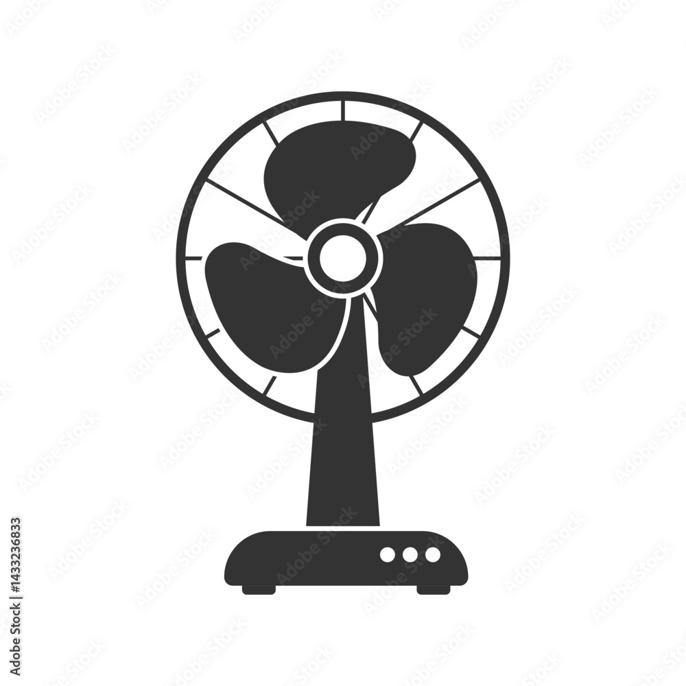 Electric fan icon in flat style. Propeller vector illustration on isolated background. Cooler sign business concept. Electric fan icon in flat style. Propeller vector illustration on isolated background. Cooler sign business concept.