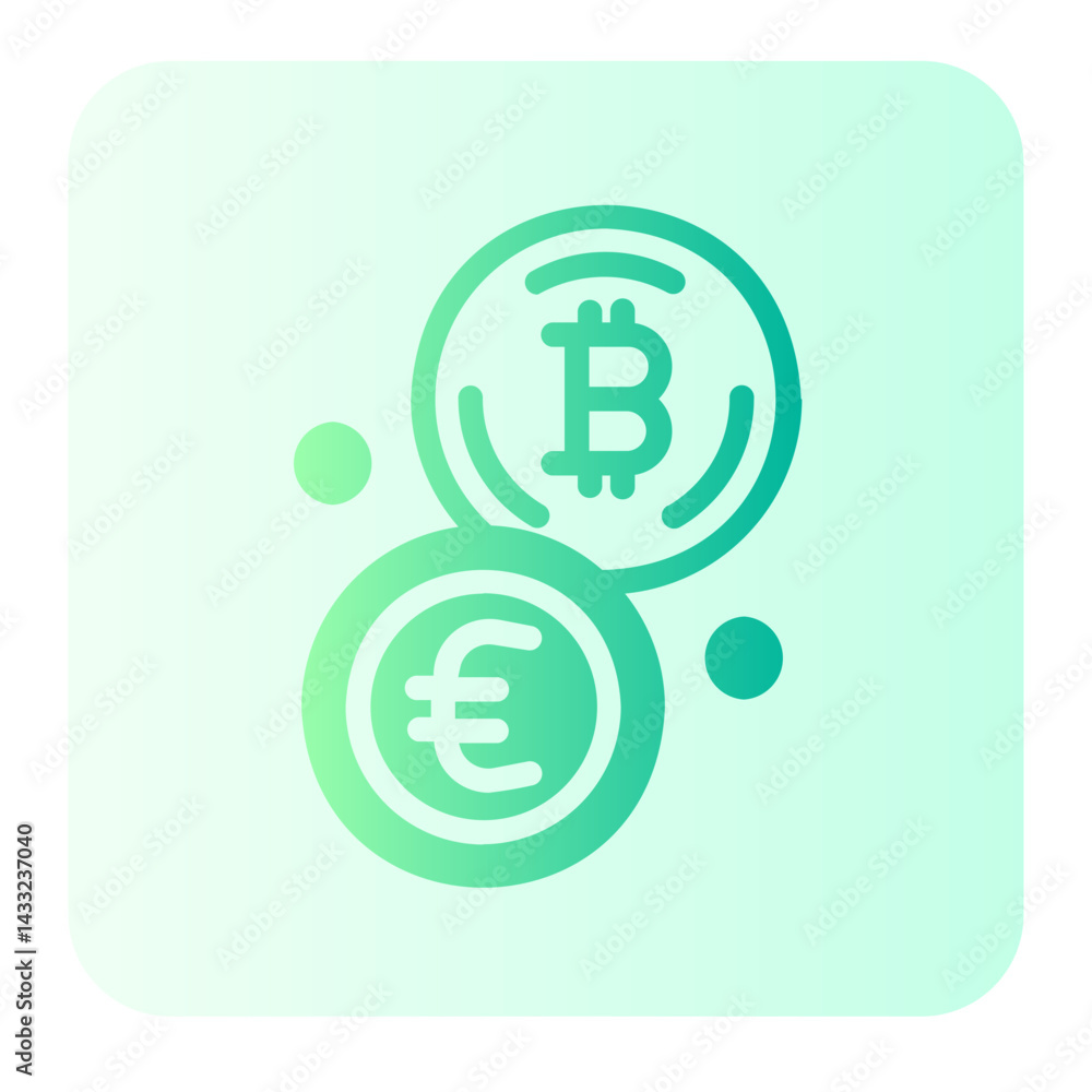Obraz premium transaction gradient icon