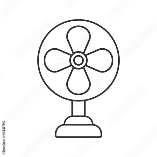 Electric fan icon in flat style. Propeller vector illustration on isolated background. Cooler sign business concept.