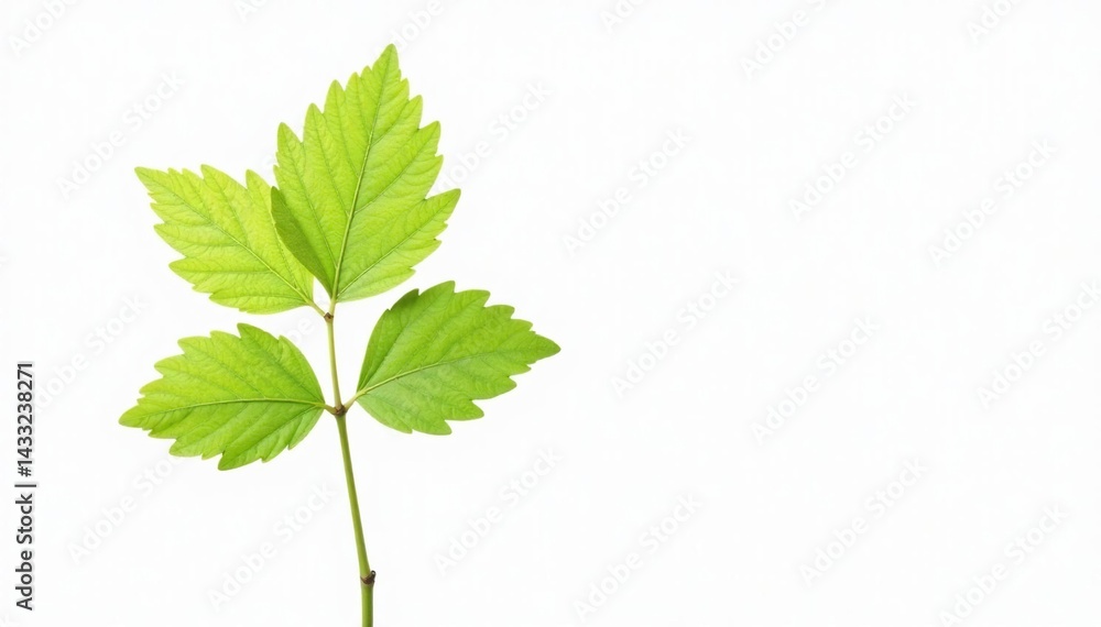 Single, delicate sapling against pure white backdrop, plant, delicate Single, delicate sapling against pure white backdrop, plant, delicate
