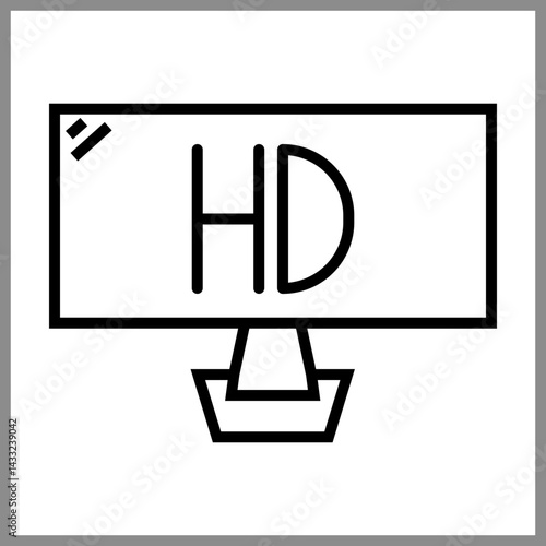 HD Television Icon Design