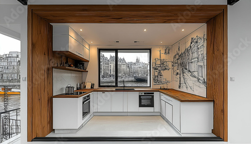 Wallpaper Mural Modern minimalist kitchen interior design Torontodigital.ca