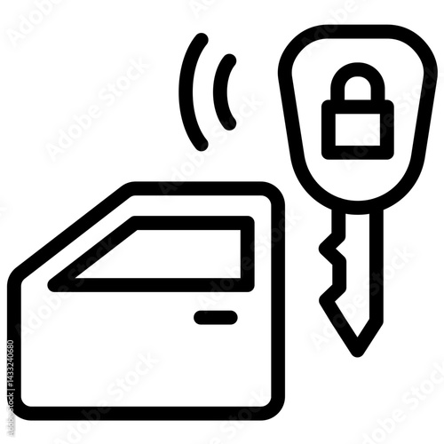 Auto Door Lock Icon