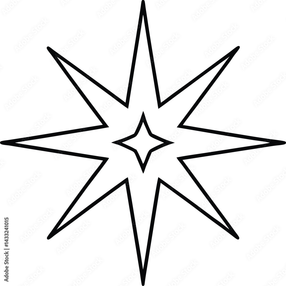 Obraz premium black and white compass
