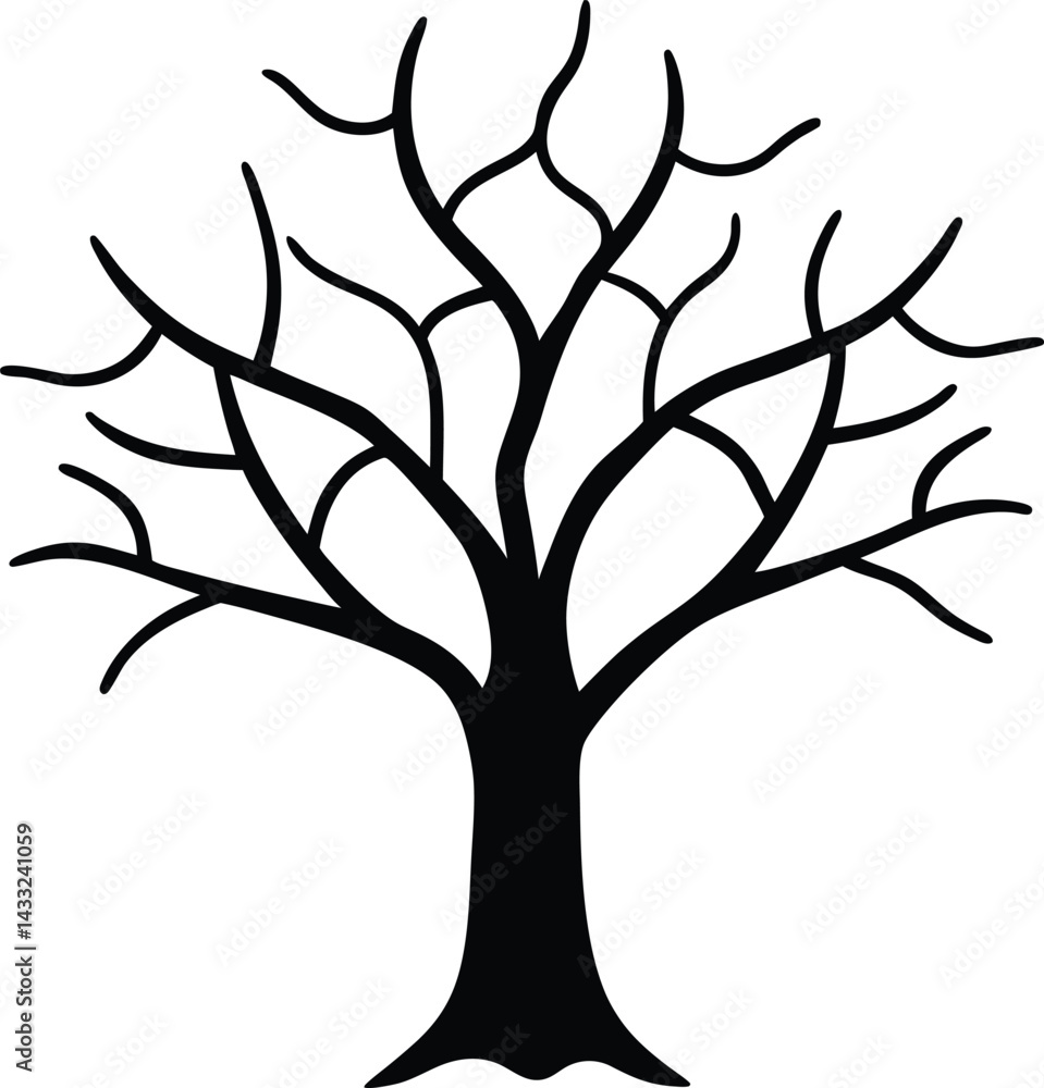 Naklejka premium vector tree silhouette