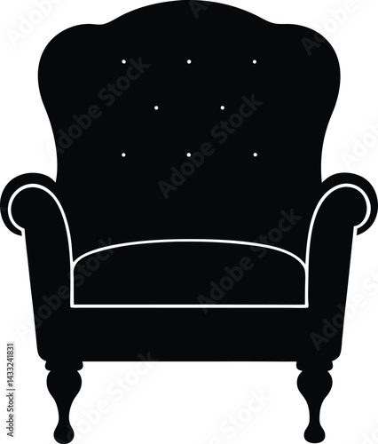 black leather armchair