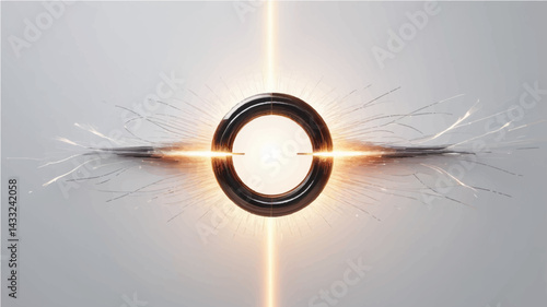 Abstract Magnetic field light effect with sparks