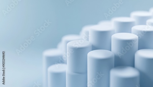 abstract blue cylinders backdrop