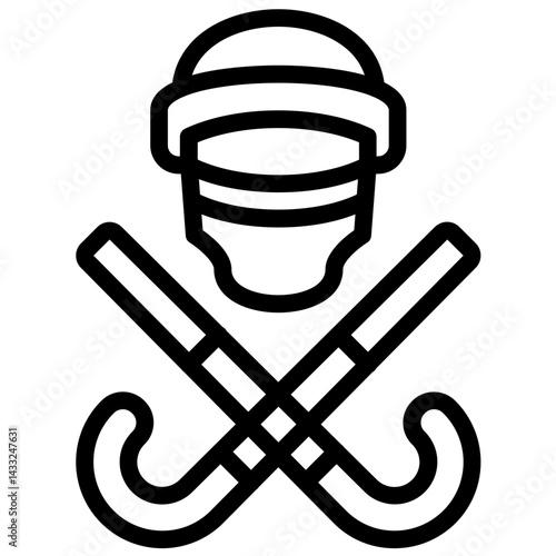 Hockey Sticks and Mask Icon