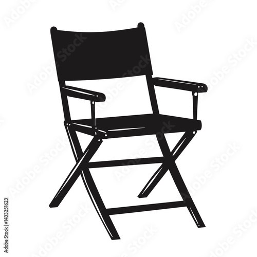 Director's chair illustration for filmmaking, theater, and creative industry contexts