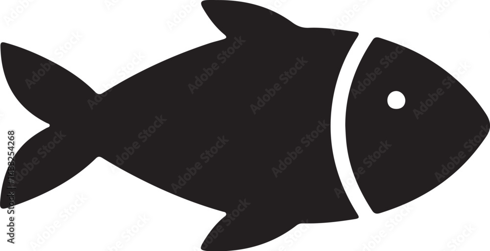 Obraz premium fish simple icon. Vector ICON all icon Viktor