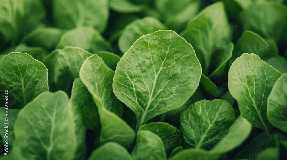 Obraz premium Fresh Green Leaves of Lettuce Surrounded by Lush Foliage in Vibrant Garden Setting Ideal for Healthy Food Choices and Culinary Inspiration