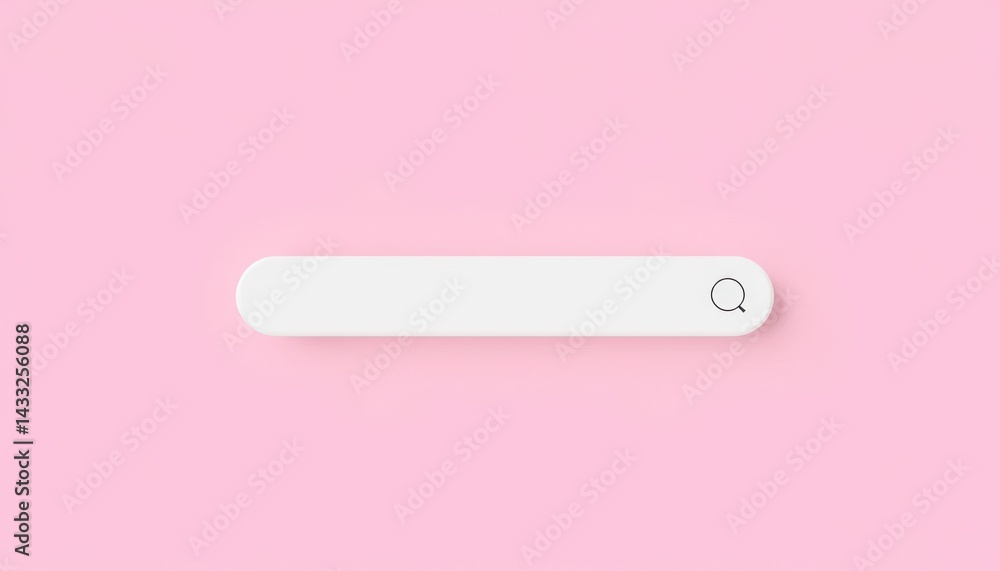 Blank search bar on pink background Blank search bar on pink background