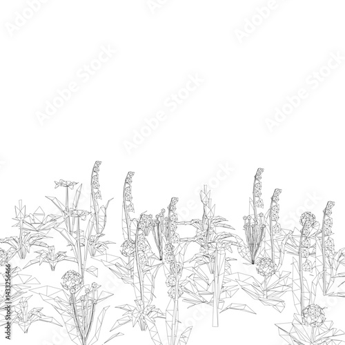 A field of flowers. The flowers are tall and spread out, creating a sense of openness and freedom.