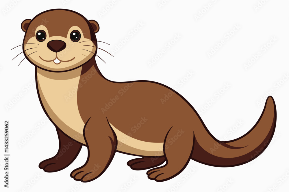 Sea Otter side view vector illustration Sea Otter side view vector illustration