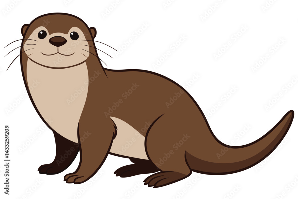 Sea Otter side view vector illustration Sea Otter side view vector illustration