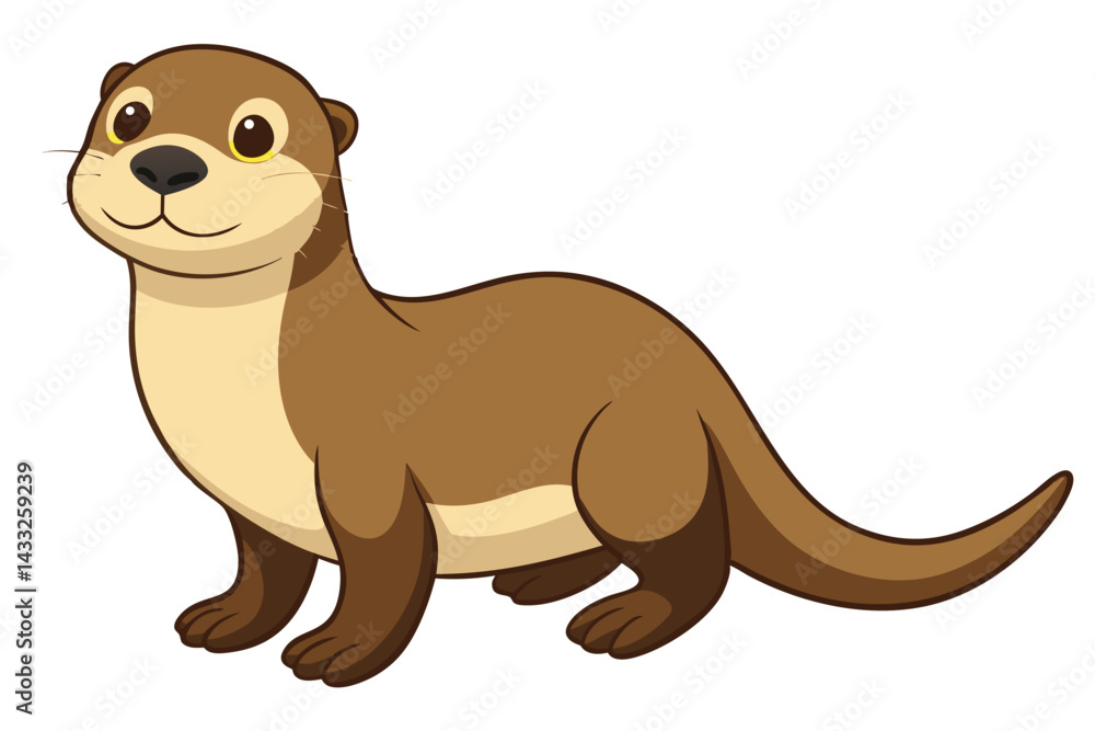 Sea Otter side view vector illustration Sea Otter side view vector illustration